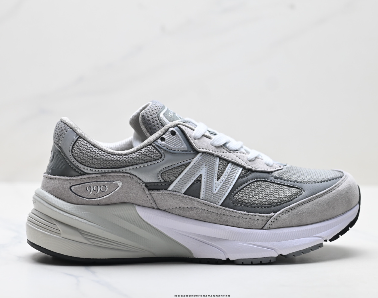 New Balance NB 990 series sneakers, retro mesh, woven pigskin, low-top casual running shoes.