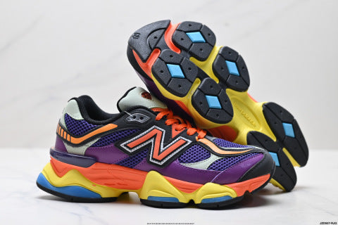 New Balance 9060 series athletic shoes: comfortable, slip-resistant, casual running shoes.