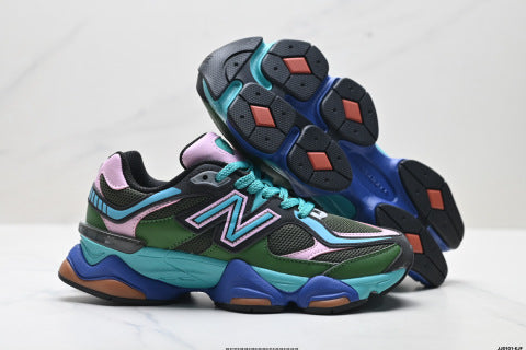 New Balance 9060 series athletic shoes: shock-absorbing, comfortable, slip-resistant, casual running shoes.