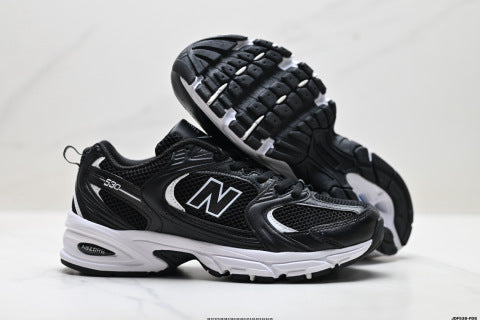 New Balance MR530 series athletic shoes, breathable mesh cushioning, casual running shoes.